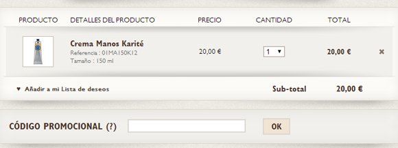 Código promocional Loccitane